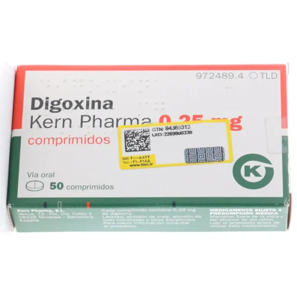 قرص دیگوکسین کرن فارما 0.25 میلی گرم – Digoxin Kern Pharma 0.25 mg tablet