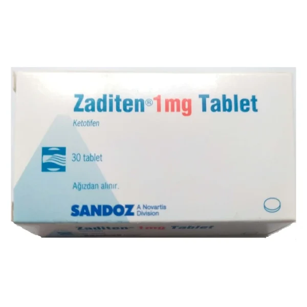 قرص زادیتن 1 میلی گرم (کتوتیفن) – Zaditen 1 mg