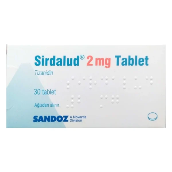 قرص سیردالود 2 میلی گرم (تیزانیدین)   Sirdalud 2 mg tablet